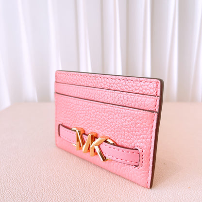 Michael Kors Women's Reed Pebbled Leather Card Case in Primrose