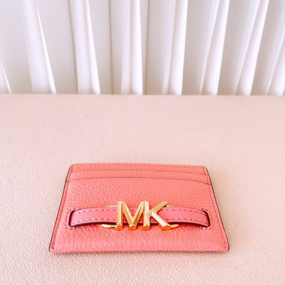 Michael Kors Women's Reed Pebbled Leather Card Case in Primrose