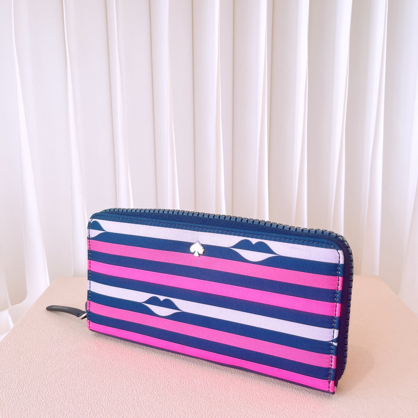 Kate Spade Jae Nylon Lip Print Multicolor Large Continental Wallet