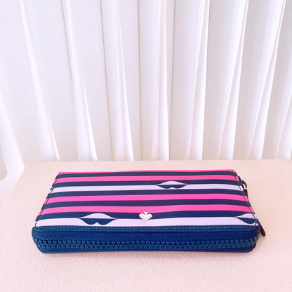 Kate Spade Jae Nylon Lip Print Multicolor Large Continental Wallet