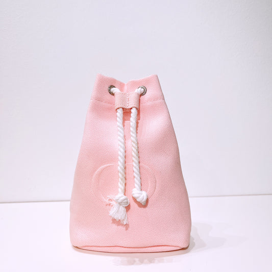Dior baby pink canvas drawstring pouch makeup bag