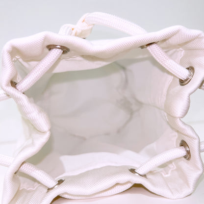 Dior White Drawstring Cosmetic Bag