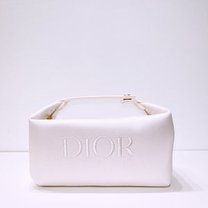 Dior Beauty White Twill Cosmetic Pouch