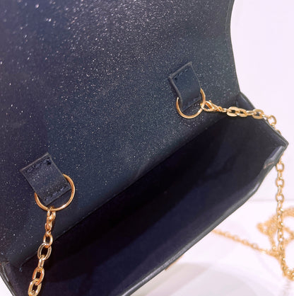 Cle de Peau Beaute Sling Bag/ Clutch In Navy
