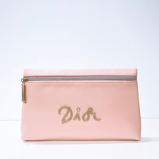 Dior Novelty Pink Leather Fabric Clutch