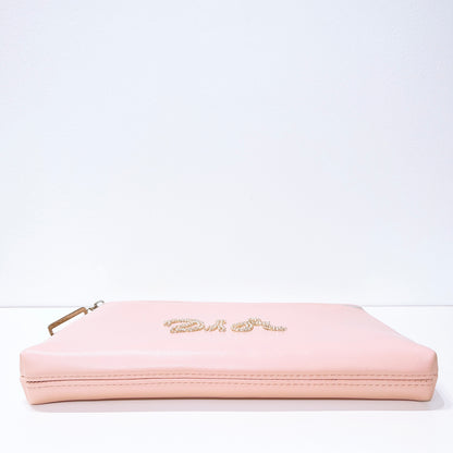 Dior Novelty Pink Leather Fabric Clutch
