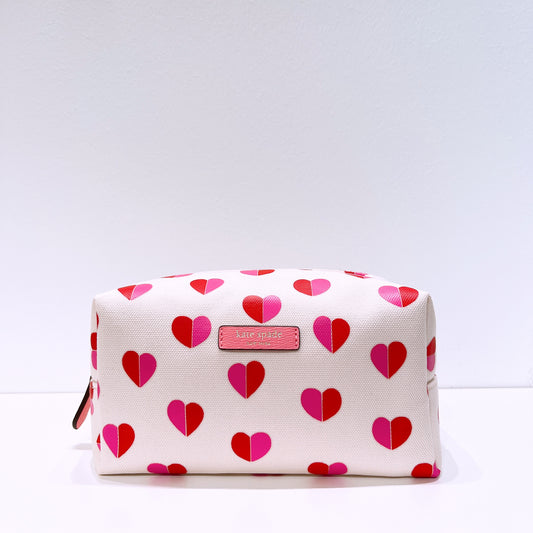 Kate Spade Pink Heart Make Up Bag