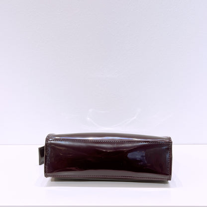 Marc Jacobs Aubergine Faux Patent Leather Makeup Bag