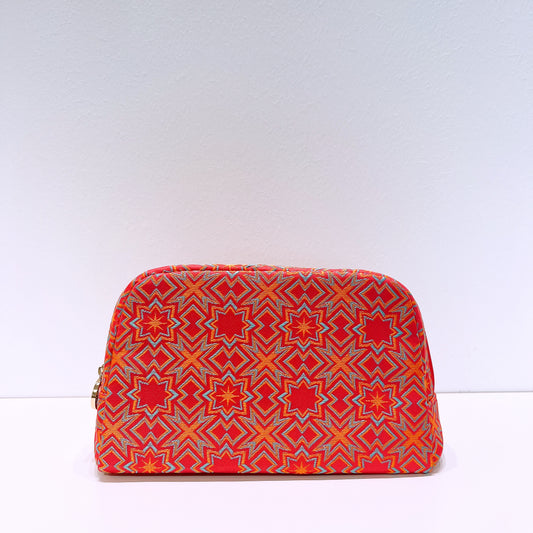 Bvlgari Orange Red Cosmetic Makeup Bag