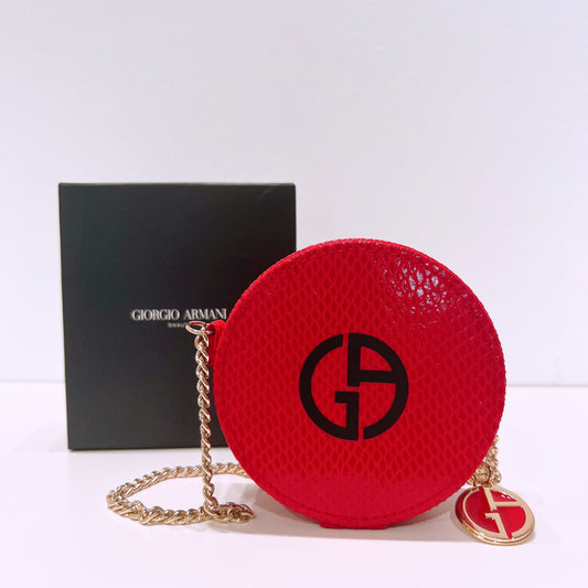 Giorgio Armani Red Cushion Case With Chain